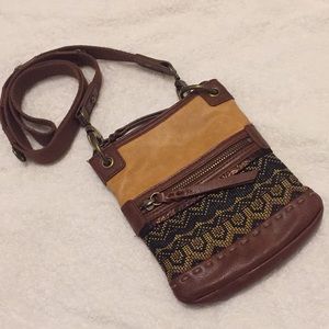 The Sak Mini Festival CrossBody Tan Leather Bag